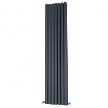 MaxHeat Saltash Double Designer Vertical Radiator 1800mm H x 406mm W Anthracite