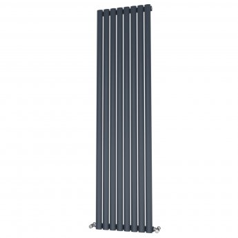MaxHeat Saltash Single Vertical Radiator 1600mm High x 464mm Wide Anthracite