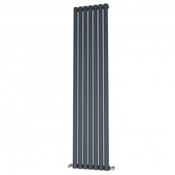 MaxHeat Saltash Single Designer Vertical Radiator 1800mm H x 406mm W Anthracite