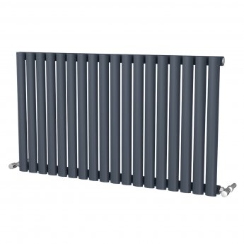 MaxHeat Saltash Single Designer Horizontal Radiator 600mm H x 1044mm W Anthracite