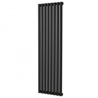MaxHeat Saltash Single Vertical Radiator1600mm High x 464mm Wide Black | Product Image