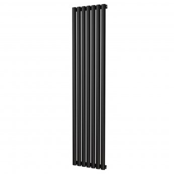 MaxHeat Saltash Single Vertical Radiator 1800mm High x 406mm Wide Black