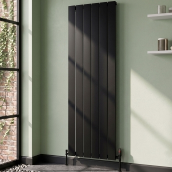 MaxHeat Shift Black Vertical Aluminium Designer Radiator | Product Image