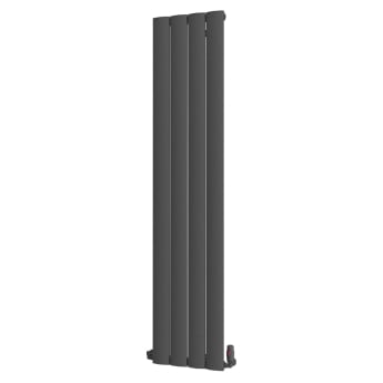 MaxHeat Vulcan Anthracite Vertical Aluminium Designer Radiator | Product Image