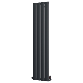 MaxHeat Vulcan Black Vertical Aluminium Designer Radiator | Product Image