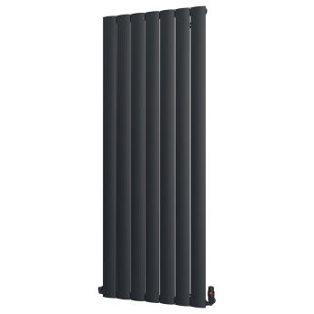 MaxHeat Vulcan Black Vertical Aluminium Designer Radiator | Product Image