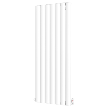 MaxHeat Vulcan White Vertical Aluminium Designer Radiator | Product Image