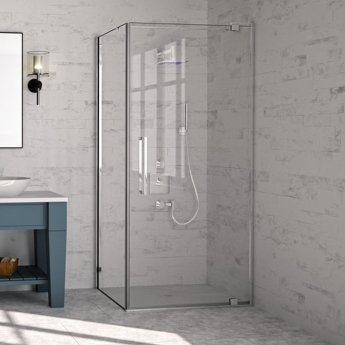 Merlyn 10 Series Pivot Shower Door 900mm Wide - 10mm Glass | Product Image