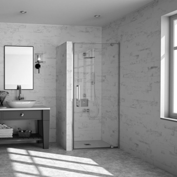 Merlyn 10 Series Pivot Shower Door 900mm Wide - 10mm Glass | Product Image