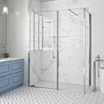 Merlyn 10 Series Inline Pivot Shower Door with Tray - 10mm Glass