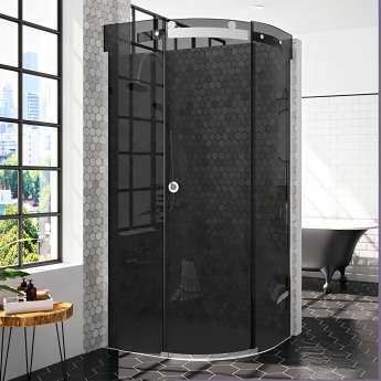 Merlyn 10 Series Smoked Quadrant Shower Enclosure with Tray - 10mm Glass