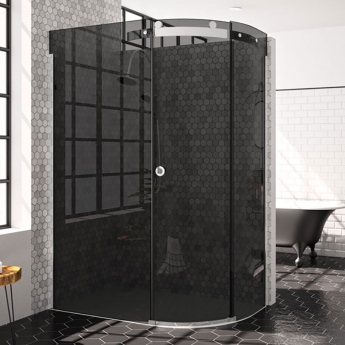 Merlyn 10 Series Smoked Offset Quadrant Shower Enclosure - 10mm Glass