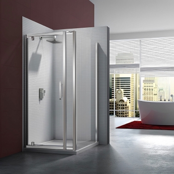 Merlyn 6 Series Inline Pivot Shower Door 1000mm+ Wide - 8mm Glass