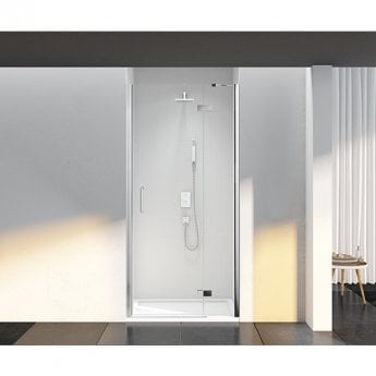 Merlyn 6 Series Frameless Inline Hinged Shower Door 1200mm Wide - 6mm Glass