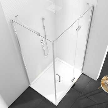 Merlyn 6 Series Frameless Inline Hinged Shower Door - 6mm Glass