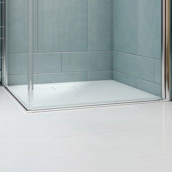 Merlyn 8 Series Frameless Inline Pivot Shower Door with Tray - 8mm Glass