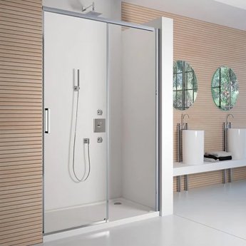 Merlyn 8 Series Frameless Sliding Shower Door with Tray - 8mm Glass