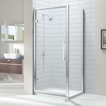 Merlyn 8 Series Hinged Shower Door 700mm Wide - 8mm Glass | Product Image