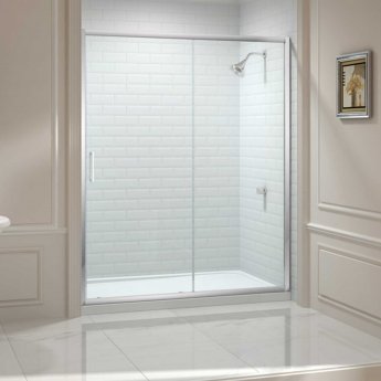 Merlyn 8 Series Sliding Shower Door with Tray - 8mm Glass