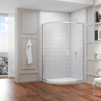 Merlyn 8 Series Offset Quadrant Shower Enclosure with Tray 1000mm x 800mm LH - 8mm Glass