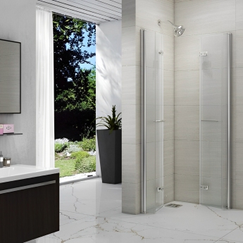 Merlyn 8 Series Hinged Corner Entry Wet Room Shower Enclosure - 8mm Glass