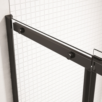 Merlyn Black Sliding Shower Door 1200mm Wide - 8mm Glass | Product Image