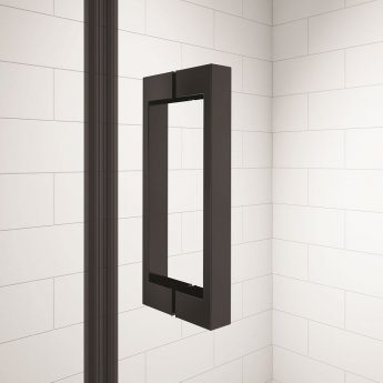 Merlyn Black Sliding Shower Door 1500mm Wide - 8mm Glass