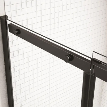 Merlyn Black Sliding Shower Door 1200mm Wide - 8mm Glass | Product Image