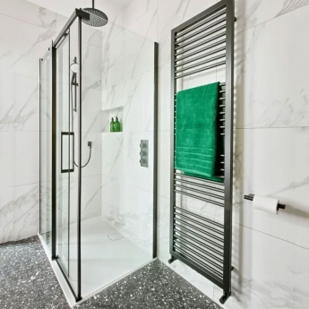 Merlyn Black Sliding Shower Door 1500mm Wide - 8mm Glass | Product Image