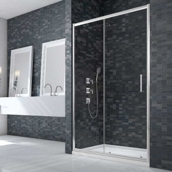 Merlyn Ionic Essence Framed Sliding Shower Door 1000mm Wide - 8mm Glass