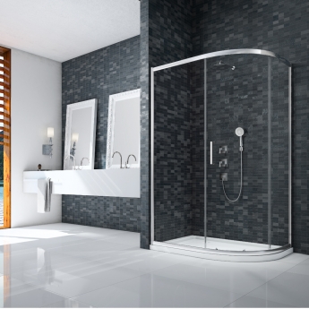 Merlyn Ionic Essence Framed Offset Quadrant Shower Enclosure - 8mm Glass