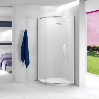 Merlyn Ionic Essence 1-Door Quadrant Shower Enclosure 900mm x 900mm LH - 8mm Glass