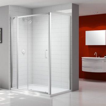 Merlyn Ionic Express Inline Sliding Shower Door 1350mm+ Wide - 6mm Glass