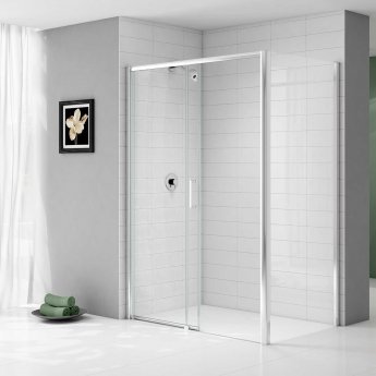 Merlyn Ionic Express Low Level Sliding Shower Door 1200mm Wide LH - 6mm Glass