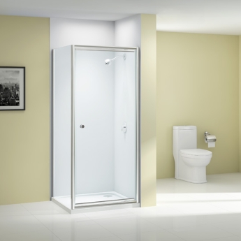 Merlyn Ionic Source Pivot Shower Door 800mm Wide - 6mm Glass | Product Image