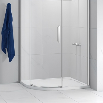 Merlyn Ionic Touchstone Offset Quadrant Shower Tray 1200mm x 800mm Left Handed