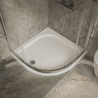 Merlyn Ionic Touchstone Quadrant Shower Tray 800mm x 800mm White