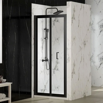 Merlyn Mbox Matt Black 4mm Easy-Fit Bi-Fold Shower Door