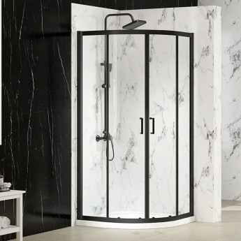 Merlyn Mbox Matt Black 6mm 2-Door Quadrant Shower Enclosure