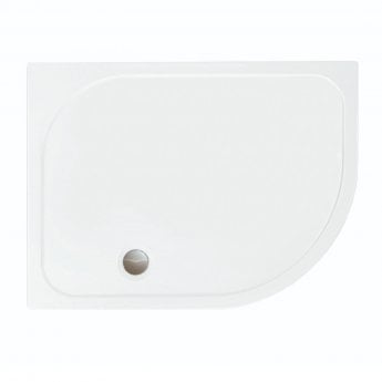 Merlyn MStone Offset Quadrant Shower Tray with Waste 1000mm x 800mm Right Handed - Stone Resin