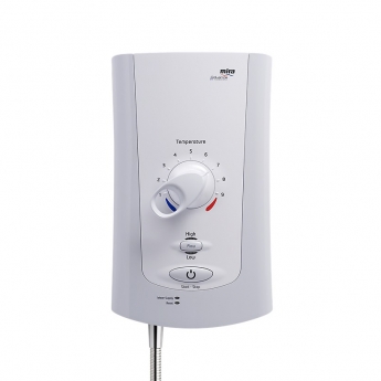 Mira Advance Flex Low Pressure Thermostatic Electric Shower - 9.0kW - White/Chrome