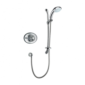 Mira Excel BIV Concealed Thermostatic Shower Mixer with Slide Rail & Handset Kit - Chrome
