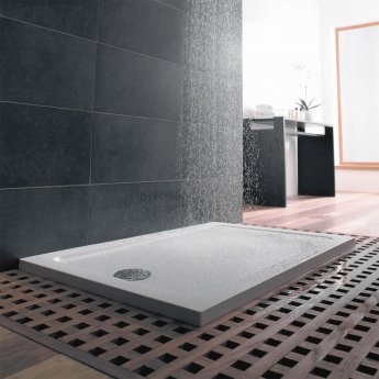 Mira Flight Low Rectangular Shower Tray with Waste 1000mm X 700mm - Flat Top