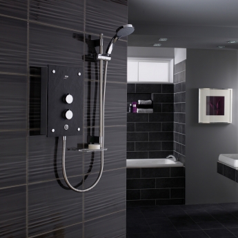 Mira Galena Thermostatic Electric Shower with Kit and Showerhead 9.8kW Slate Effect