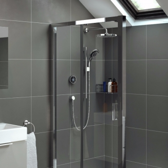Mira Platinum HP Concealed Digital Shower with Fixed Head and Kit - Black/Chrome | Product Image