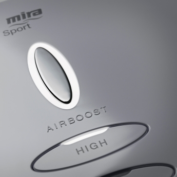 Mira Sport Max 10.8kw Electric Shower with Airboost - White/Chrome