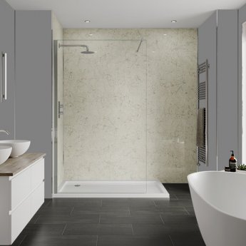 Multipanel Classic Unlipped Wall Panel 2400mm H x 598mm W - Grey Marble