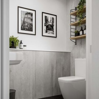 Multipanel Linda Barker Unlipped Wall Panel 2400mm H x 1200mm W - Concrete Formwood