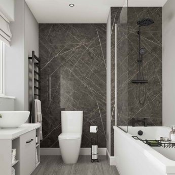 Multipanel Linda Barker Unlipped Wall Panel 2400mm H x 1200mm W - Ferro Grafite