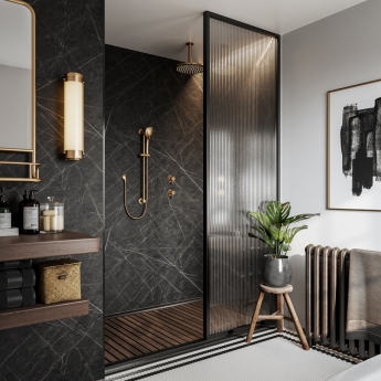 Multipanel Linda Barker Unlipped Wall Panel 2400mm H x 1200mm W - Nero Grafite